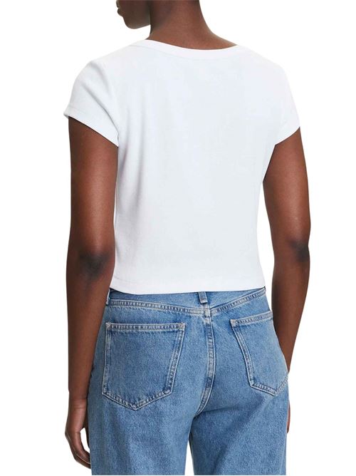 T-shirt corta a costine Calvin Klein Jeans | LV047C200GYAA